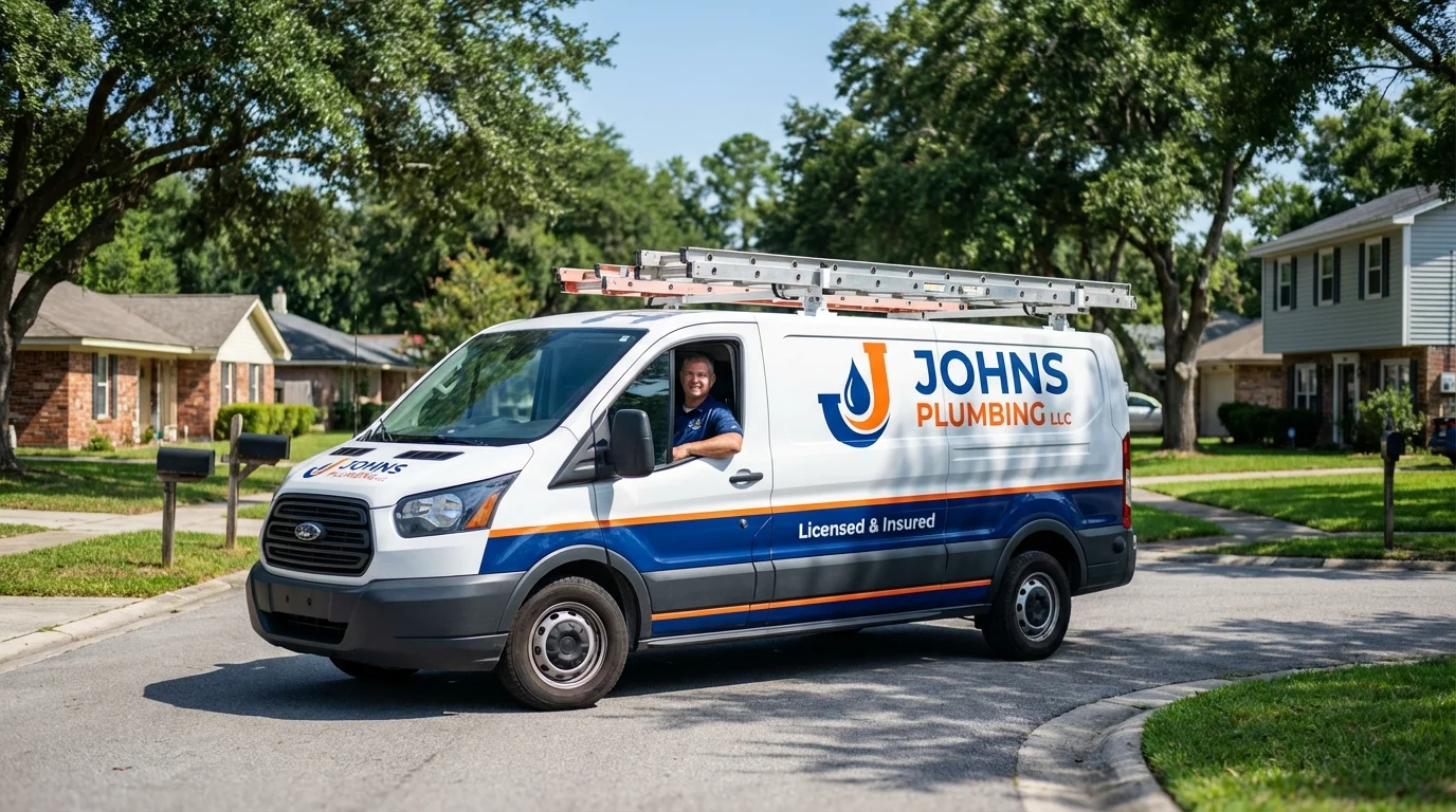 Johns Plumbing LLC service van in Temecula, CA