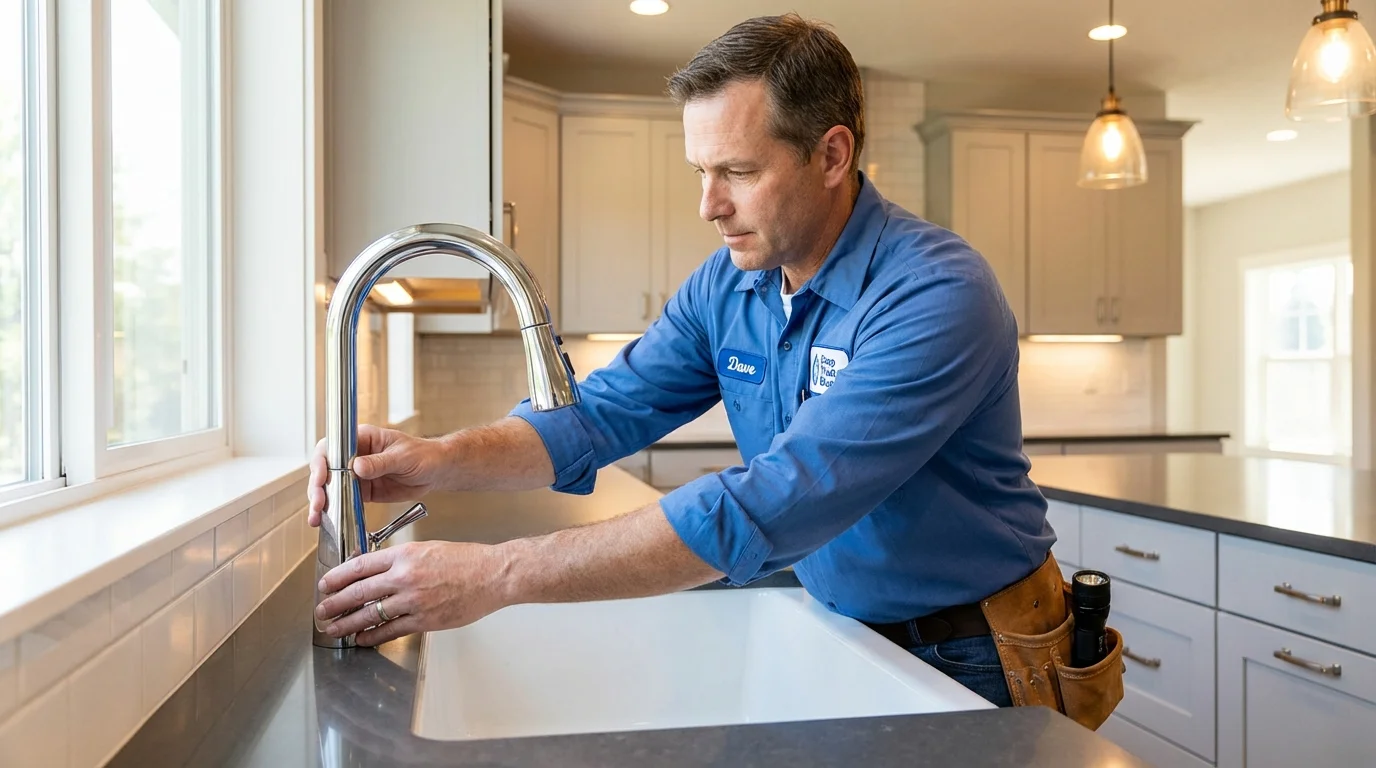 Kitchen faucet installation by Johns Plumbing LLC in Temecula